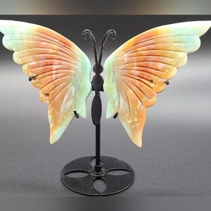 Handcarved Amazonite Butterfly Wings With Stand 🦋